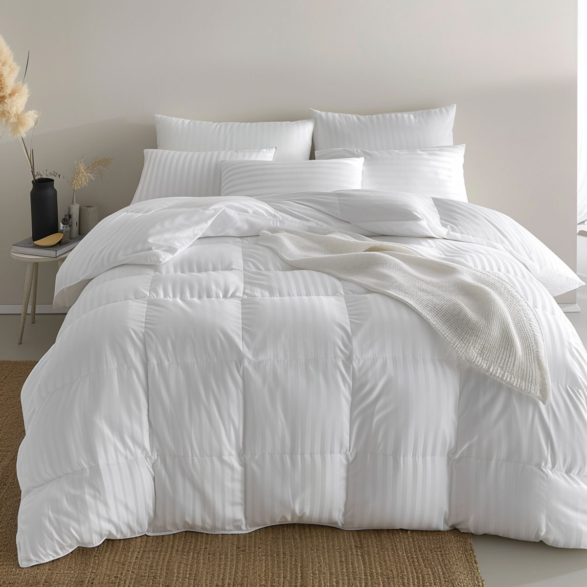 Couette Satin rayé - LEGERE, TOISON D OR