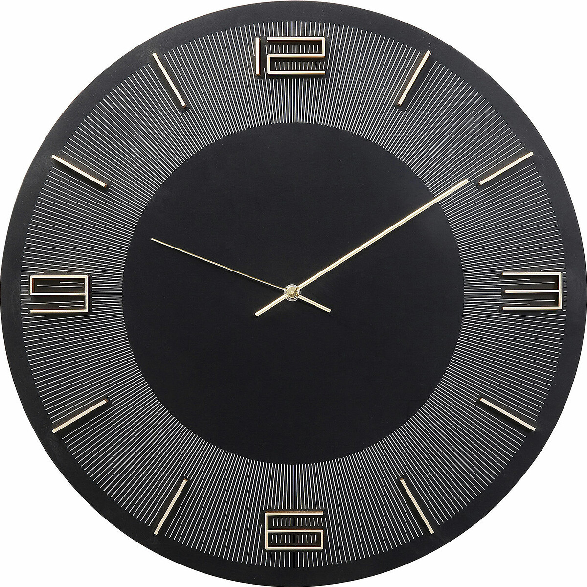 Horloge murale Leonardo noir/doré Ø49cm, KARE DESIGN
