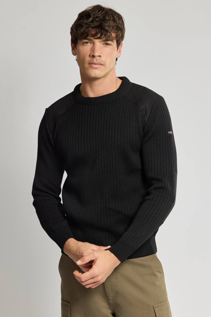 Pull esprit militaire en acrylique pour homme, ARMOR-LUX
