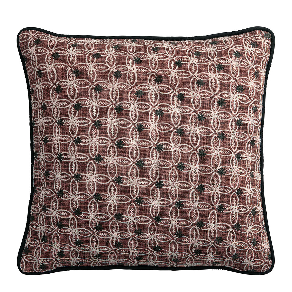 Housse de coussin polycoton, BLANC D’IVOIRE