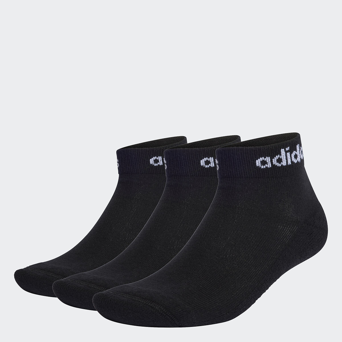 Lote de 3 pares de calcetines think linear negro + negro + negro