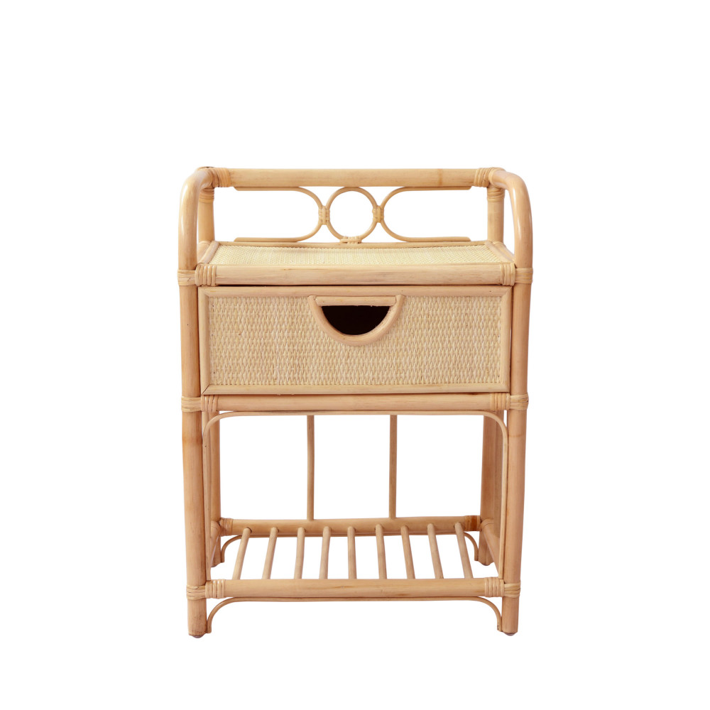 Table de chevet en rotin- TONDANO, DRAWER