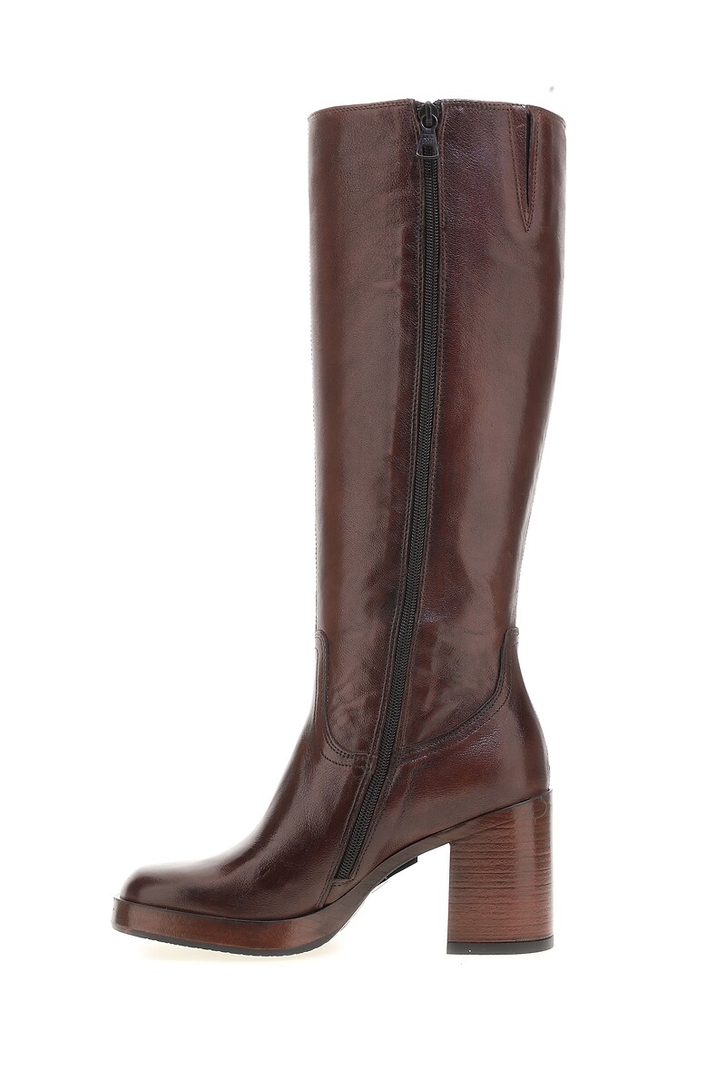 MJUS Botas de tacón, con puntera cuadrada, de piel — photo 2