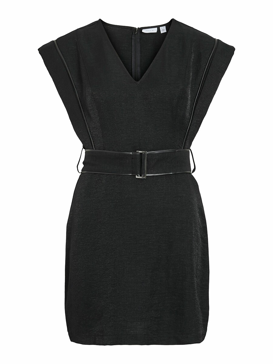 Belted Mini Dress with Short Sleeves, VILA