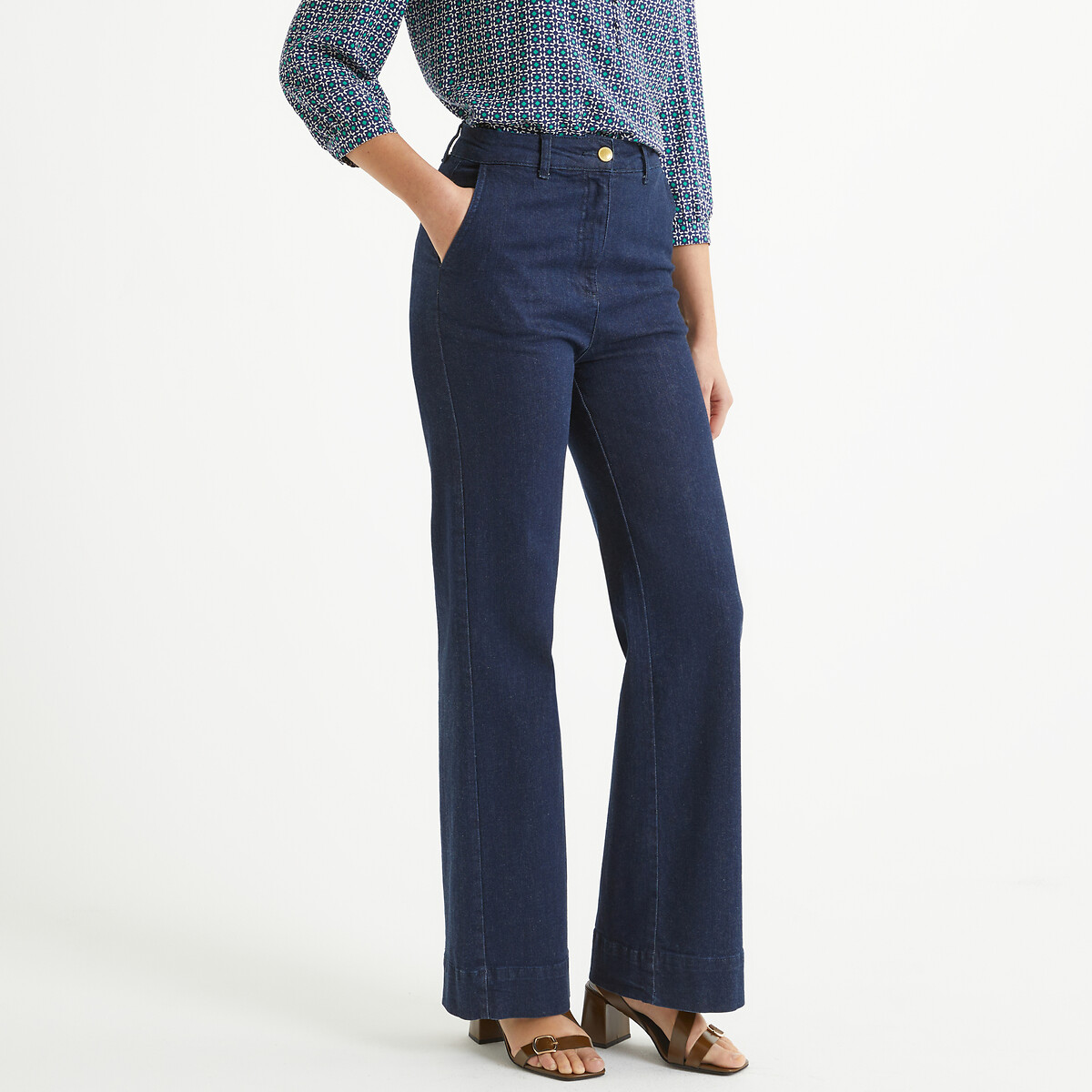 Image of Wide Leg Jeans, Length 31.5"