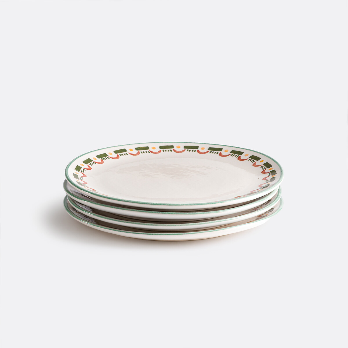 Lot de 4 assiettes à dessert grès émaillé, Baldia, LA REDOUTE INTERIEURS