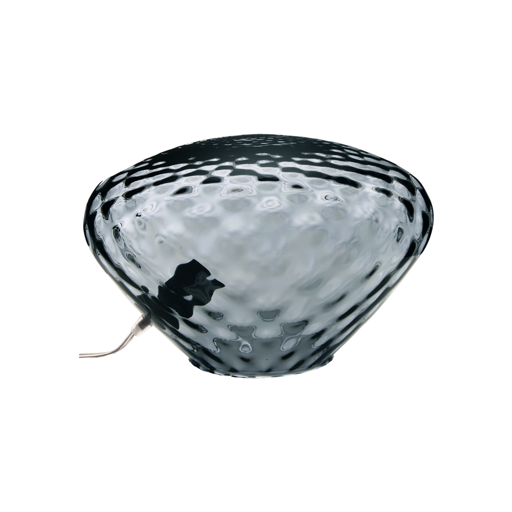 Lampe à poser verre martelé bleu - CALLIOPE, CAMIF