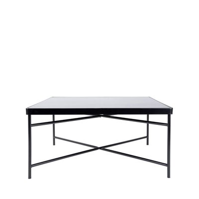 Table basse carrée en verre et métal 80x80cm - Smooth LEITMOTIV