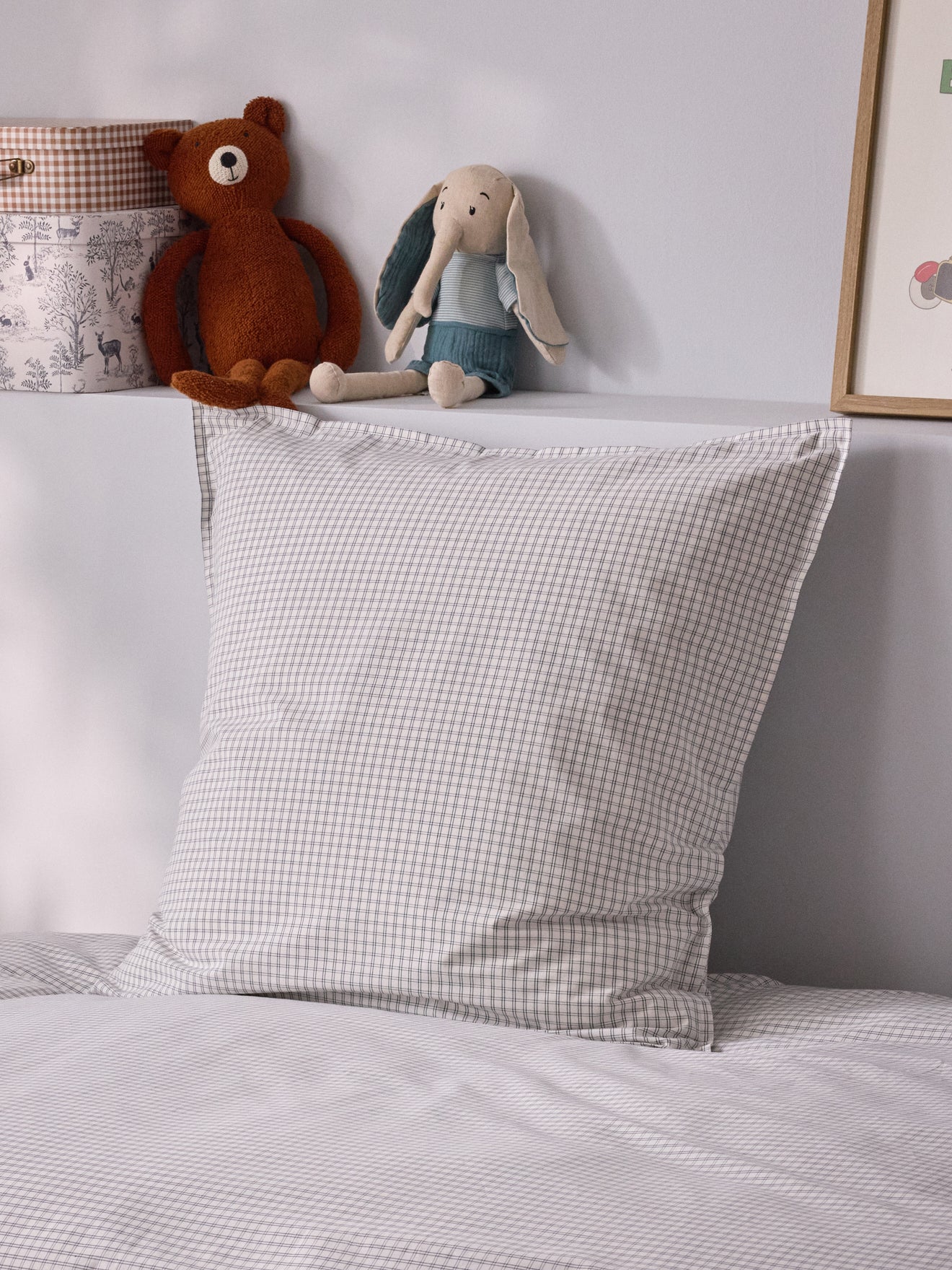 Taie d'oreiller percale de coton tissé teint  "MARIN", CYRILLUS