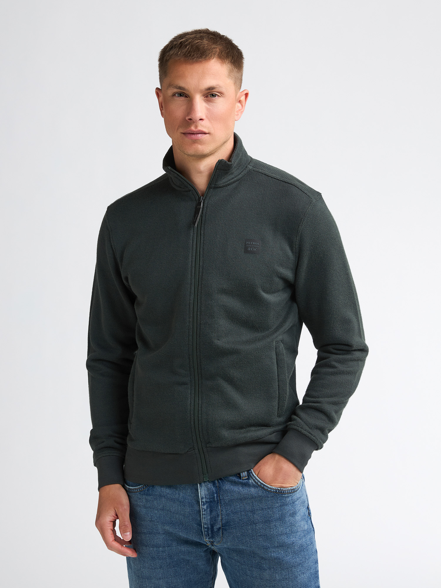 Sweat zippé en molleton forgeline, PETROL INDUSTRIES