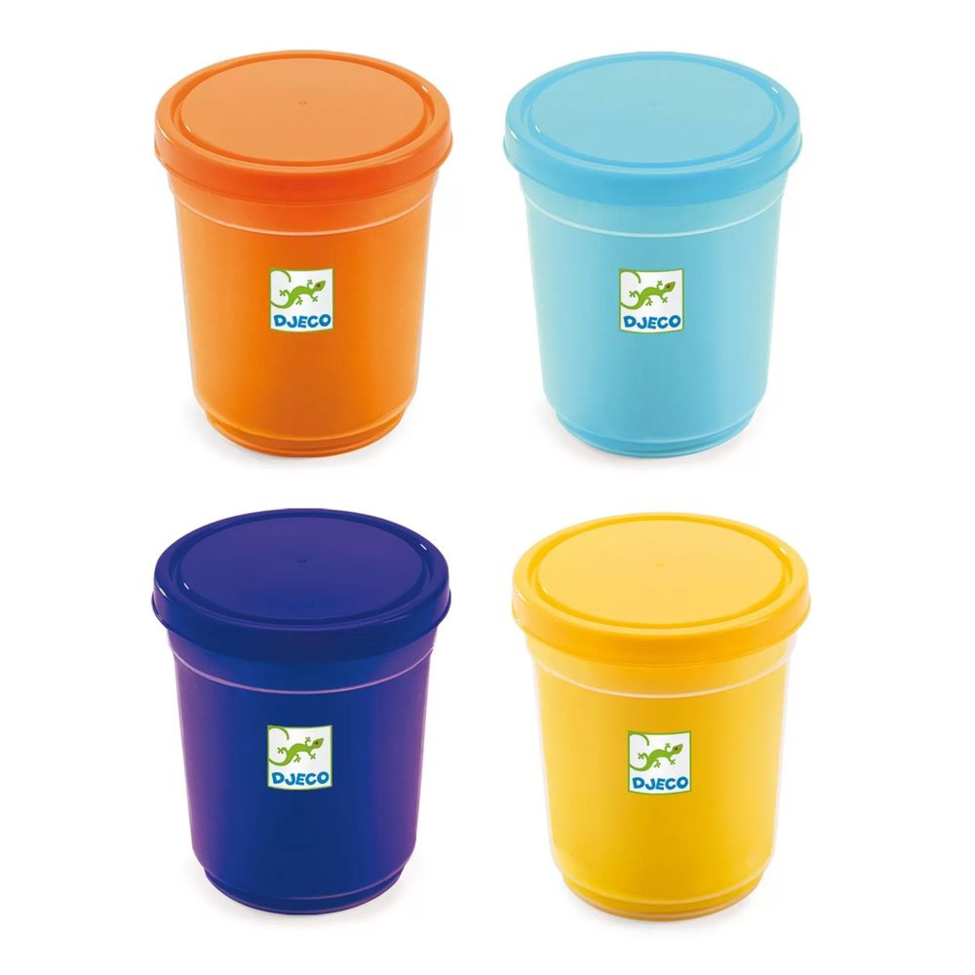 Lot de 4 pots de pâte à modeler, DJECO