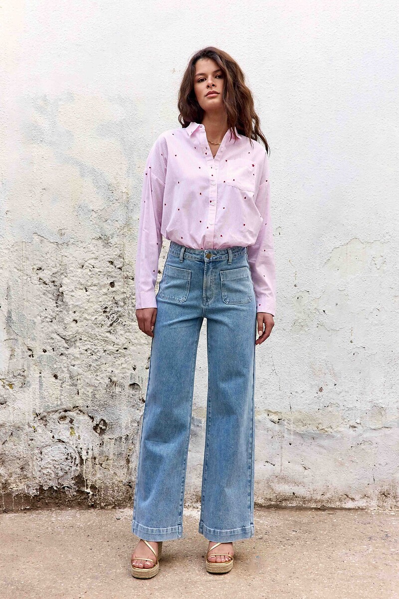 Jeans a vita alta a gamba larga, ATLANTY, LA PETITE ETOILE