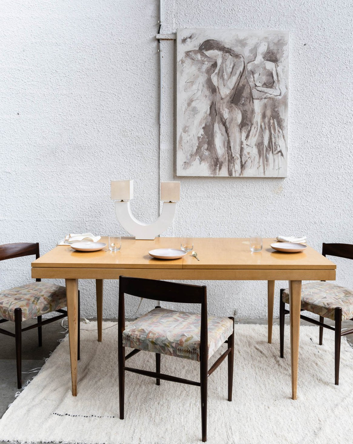 Table à manger en bois Karla N°26 - Bon état, DEBONGOUT