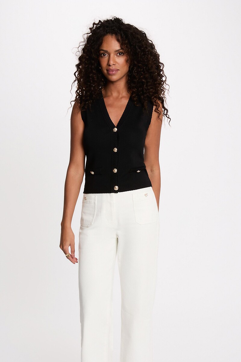 Gilet sans manches col V, MORGAN