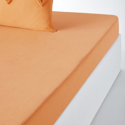 Assa Ochre Cotton Fitted Sheet for Deep Mattresses (30cm) LA REDOUTE INTERIEURS