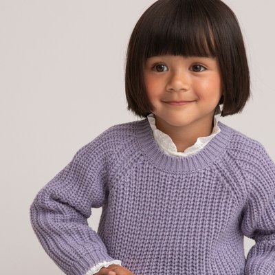 Chunky Knit Jumper/Sweater with Crew Neck LA REDOUTE COLLECTIONS
