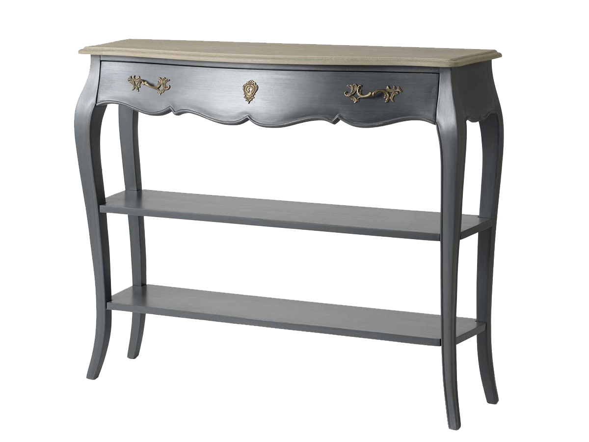 Console Murano Céleste 1 Tiroir + Étagères, AMADEUS