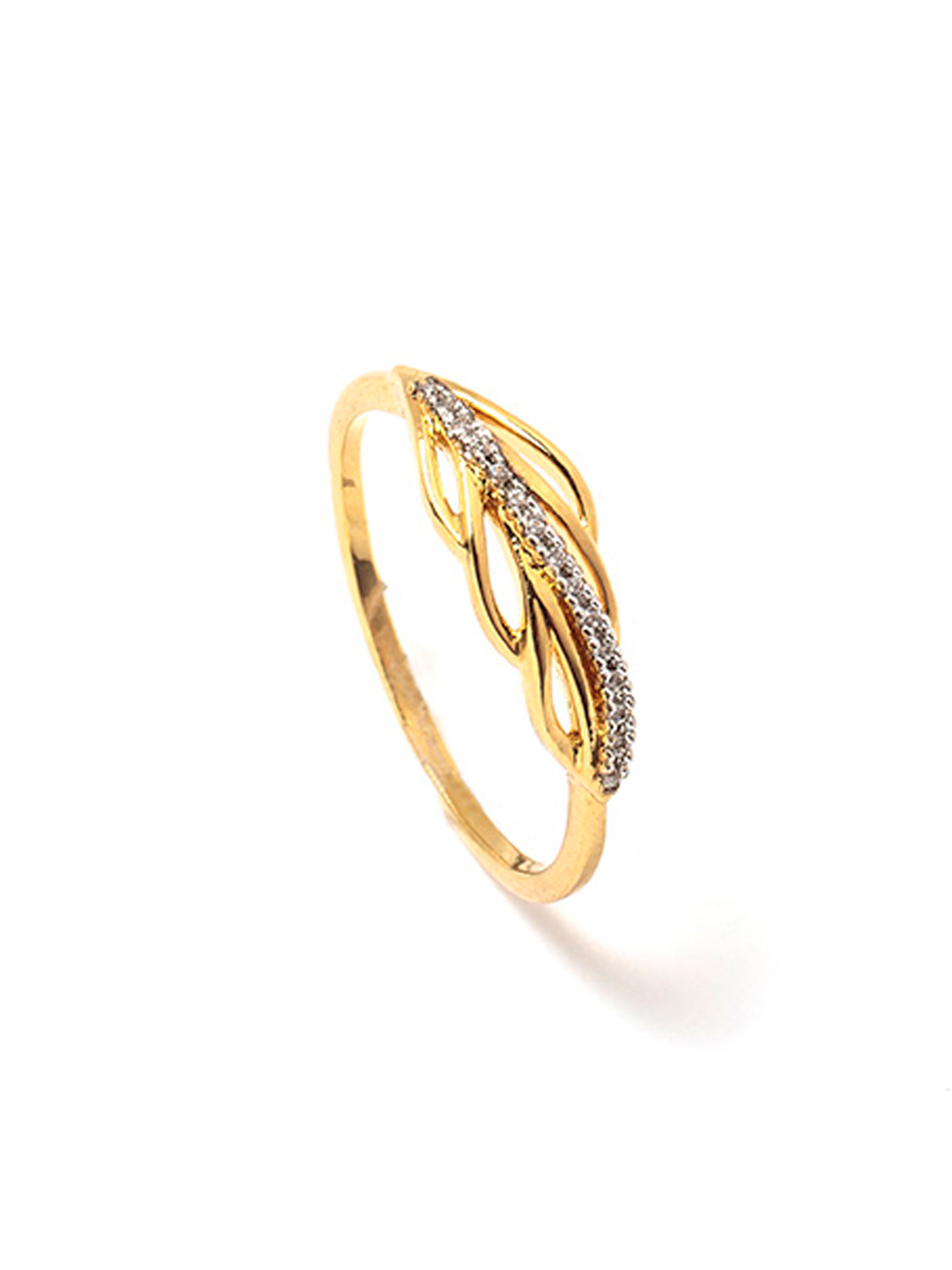 Bague en plaqué or avec zirconias, DAXON