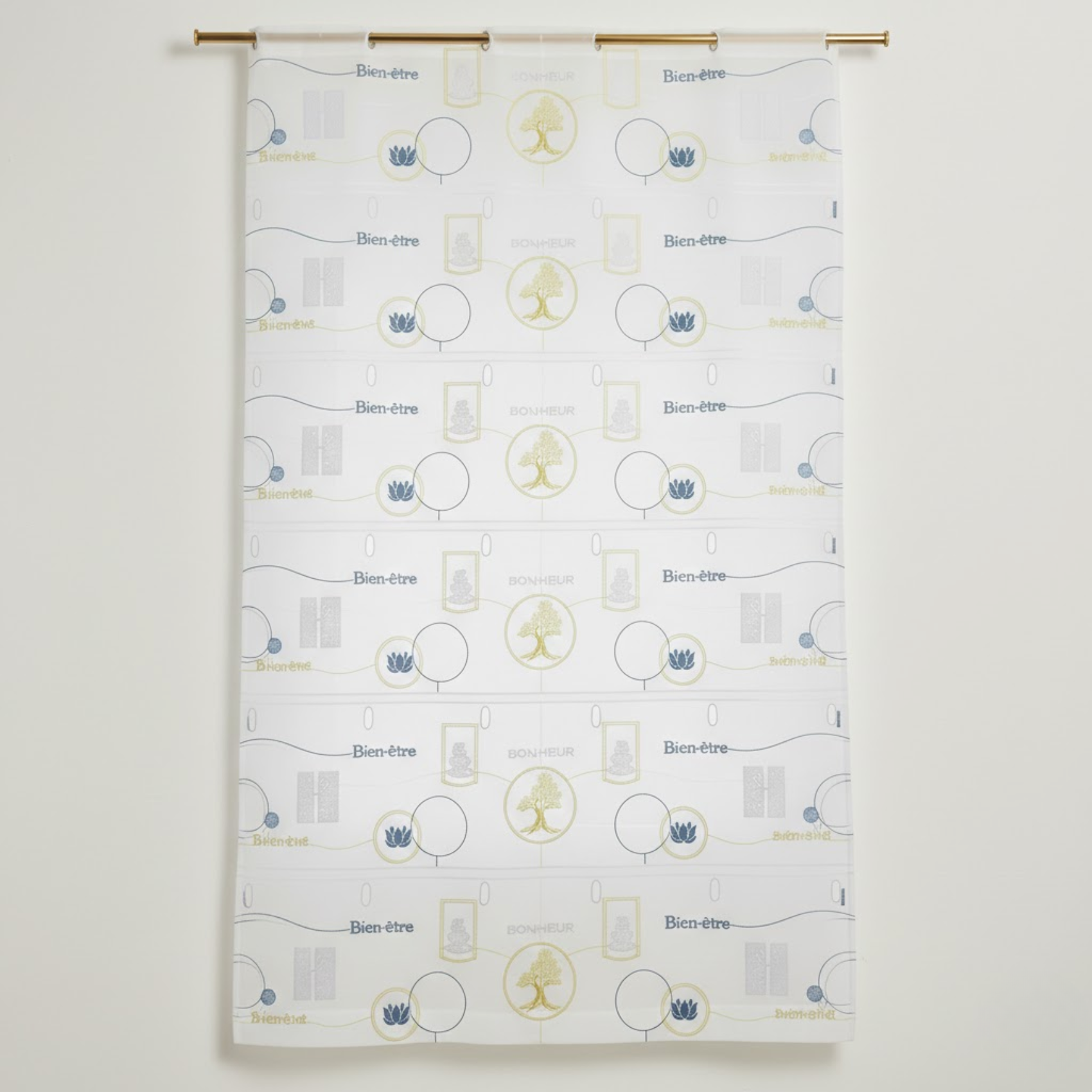 Modulable léger brodé esprit zen, HOME MAISON