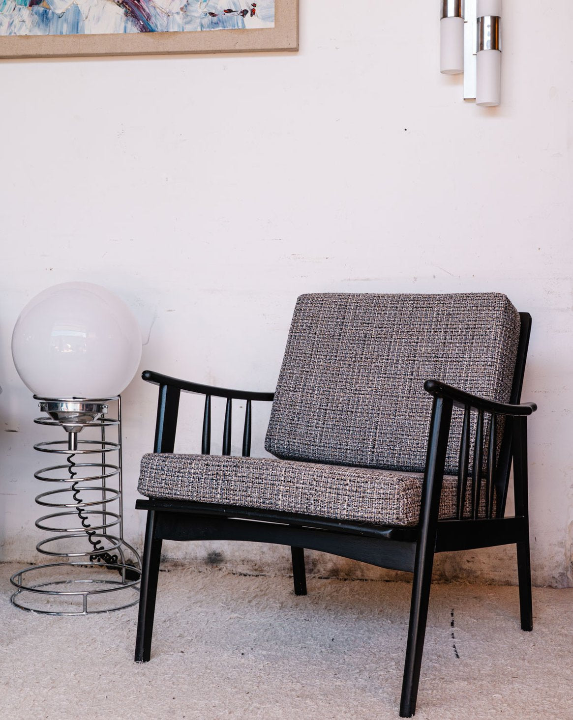 Fauteuil en tissu Jakob N°654 - Bon état, DEBONGOUT