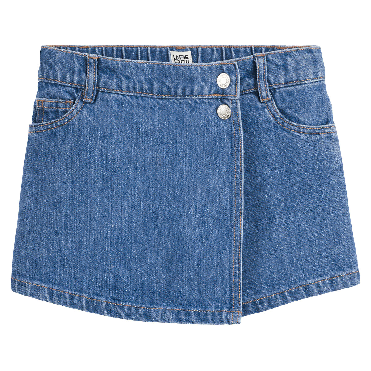 Jupes Et Jupes-shorts Fille Short Jean Fille VERTBAUDET Jupe Short En Denim Lu00e9ger Fille Stone Jupes Filles