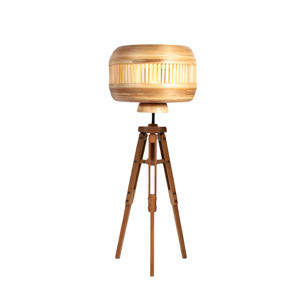 Lampadaire en teck et bambou MARLY, HYDILE