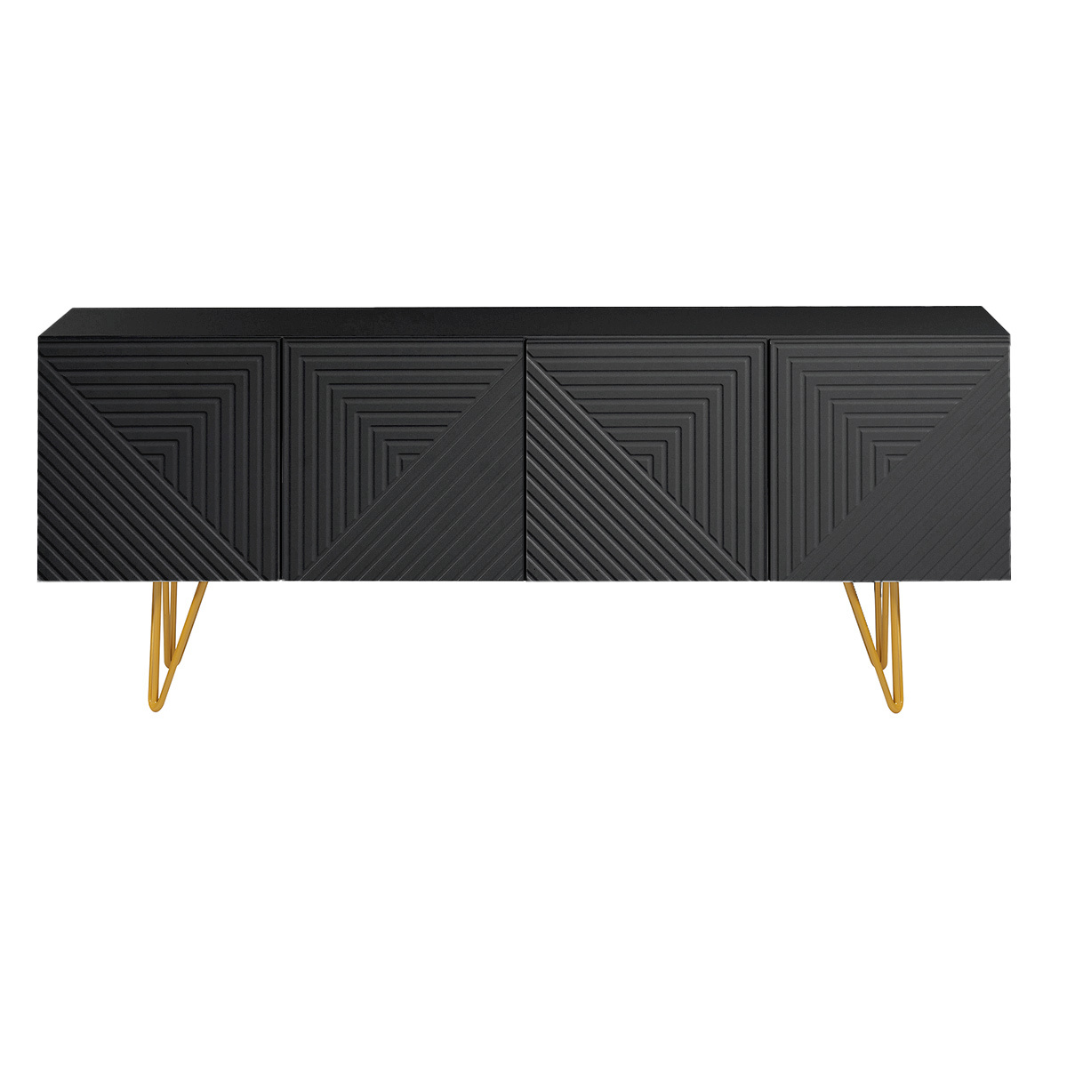 Meuble TV design gravé L140 cm OZEN, MILIBOO