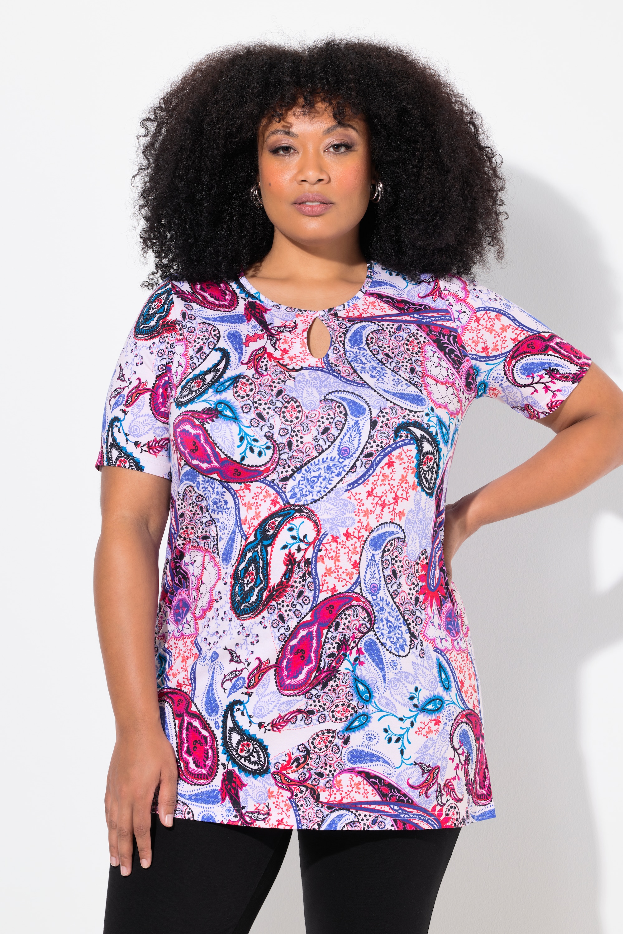 T-shirt long motif cachemire, ULLA POPKEN