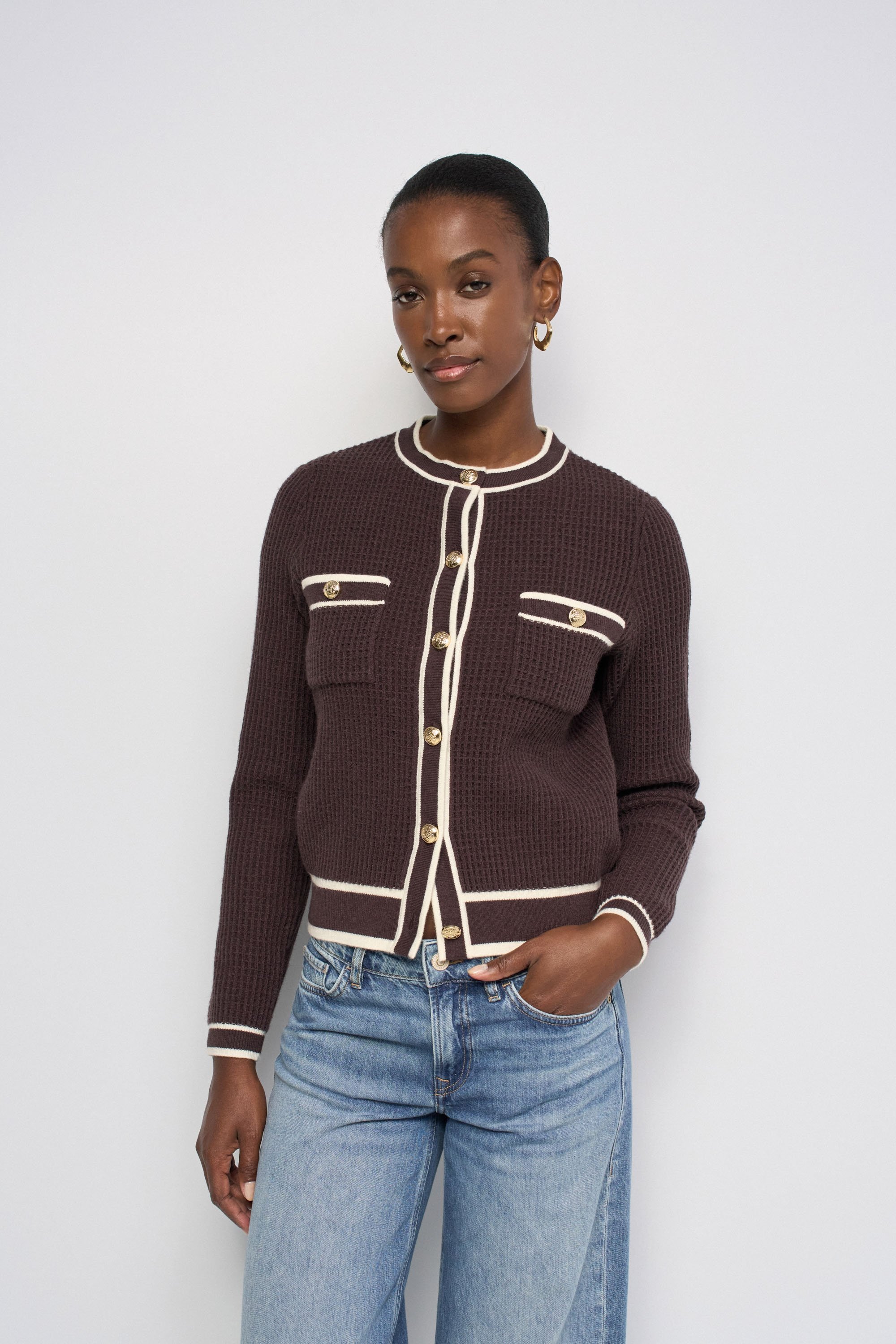 CARDIGAN À BOUTONS DORÉS, SALSA JEANS