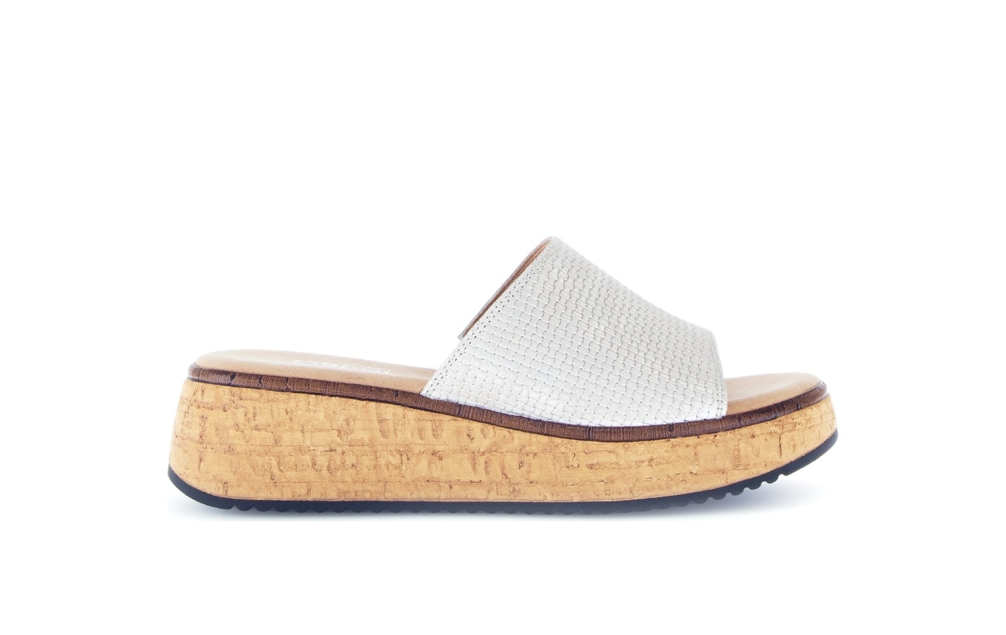 Mules en cuir à talon compensé, GABOR