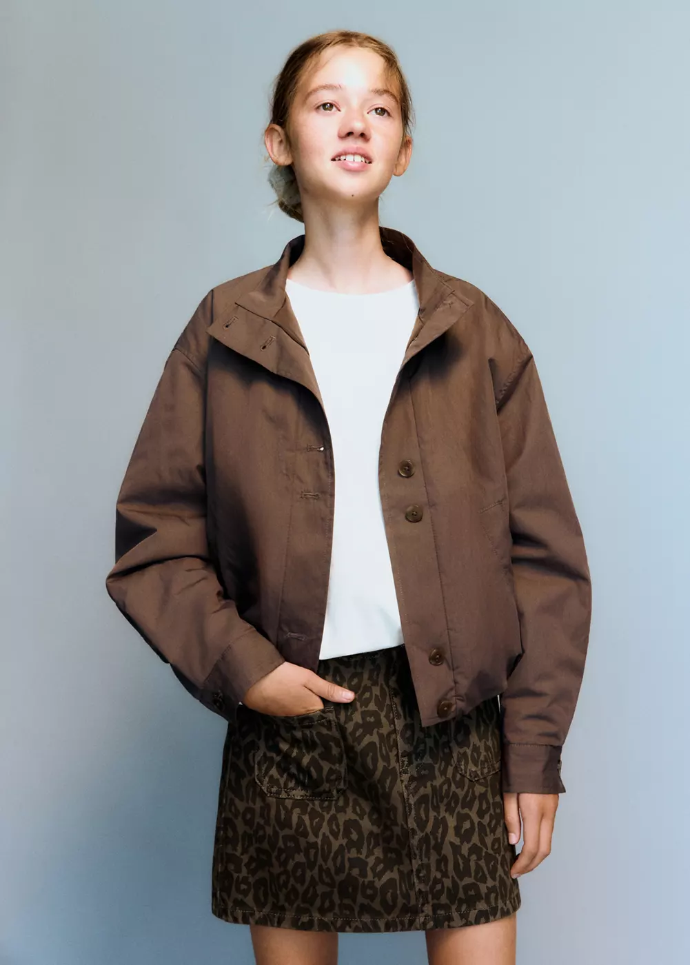 Jupe jean imprimé animal, MANGO KIDS