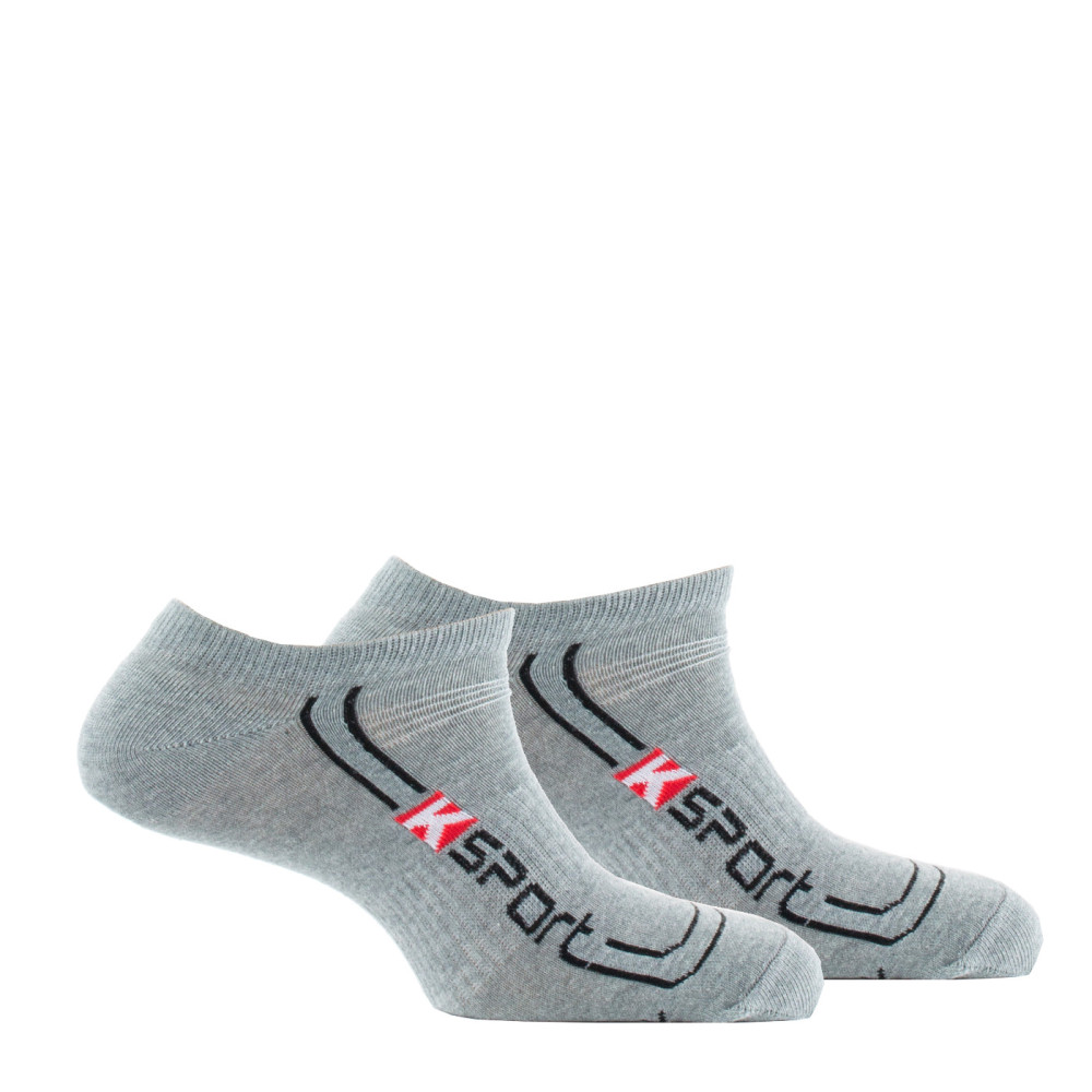 Lot de 2 paires d'invisibles en coton semelle jersey, KINDY