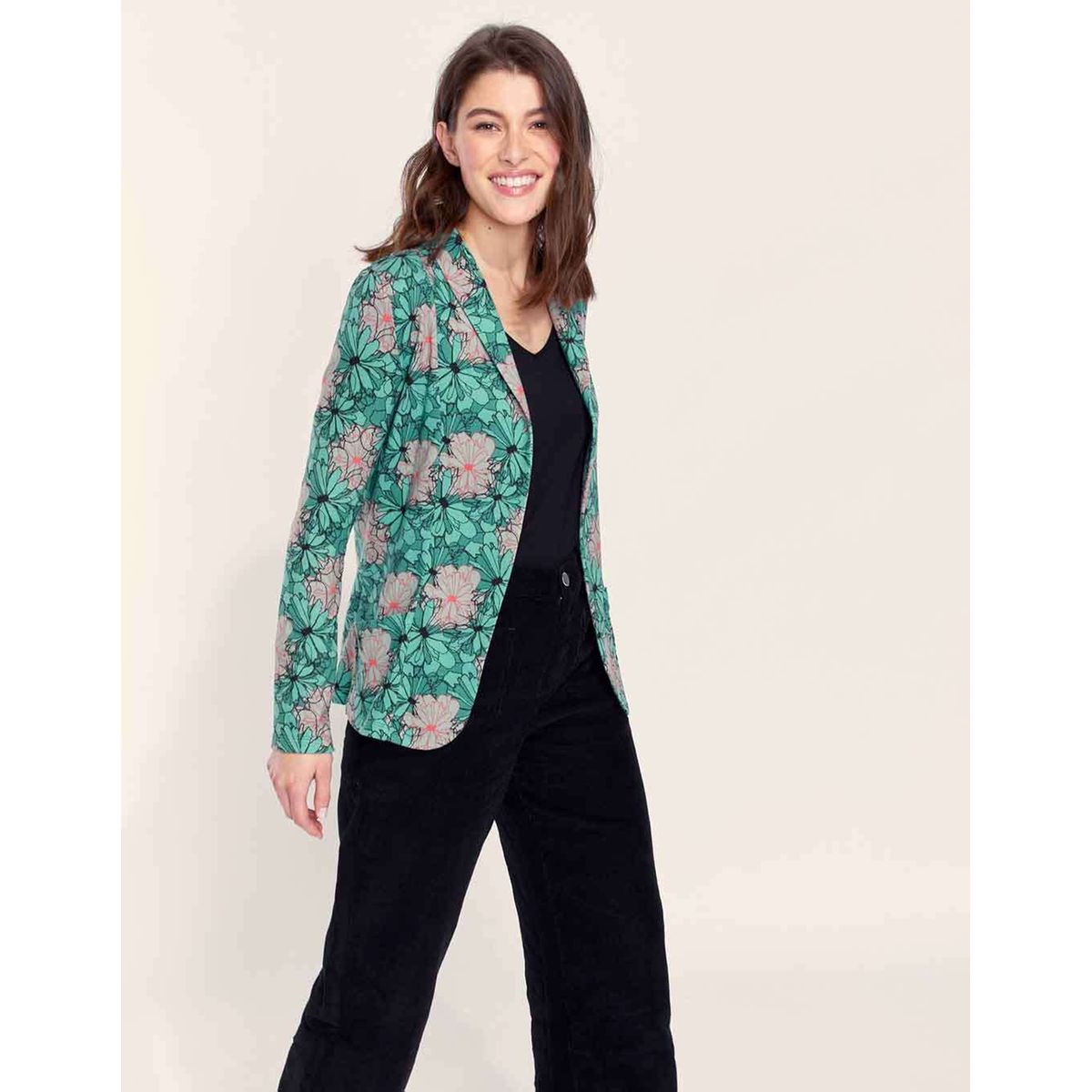 Fluide veste fleurie femme La Redoute