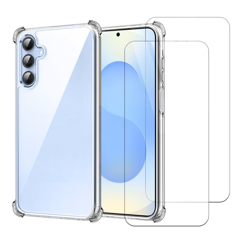 Coque Galaxy S25 antichoc + 2 vitres, EVETANE