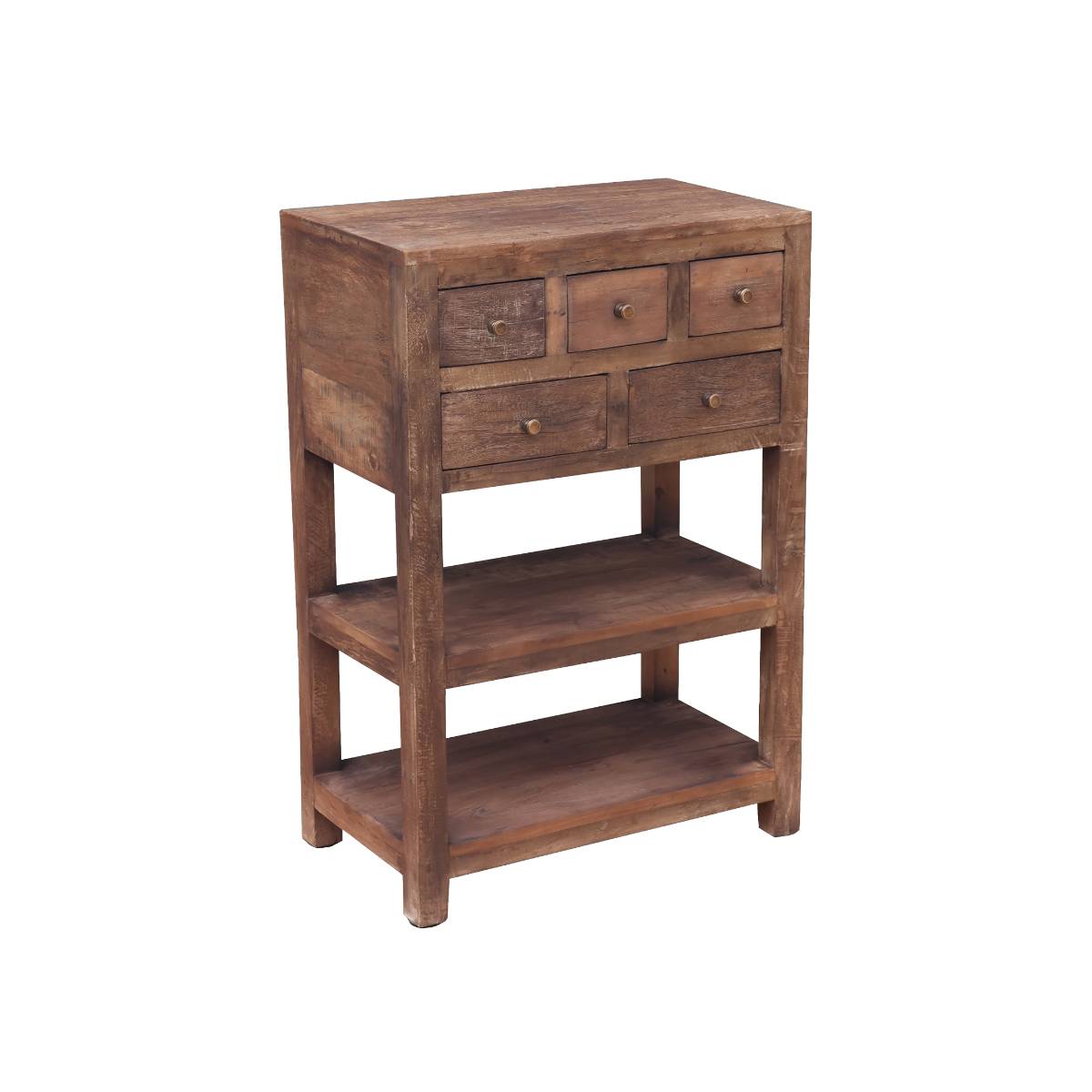 Console avec tiroirs en bois recyclé INDRA, MADE IN MEUBLES