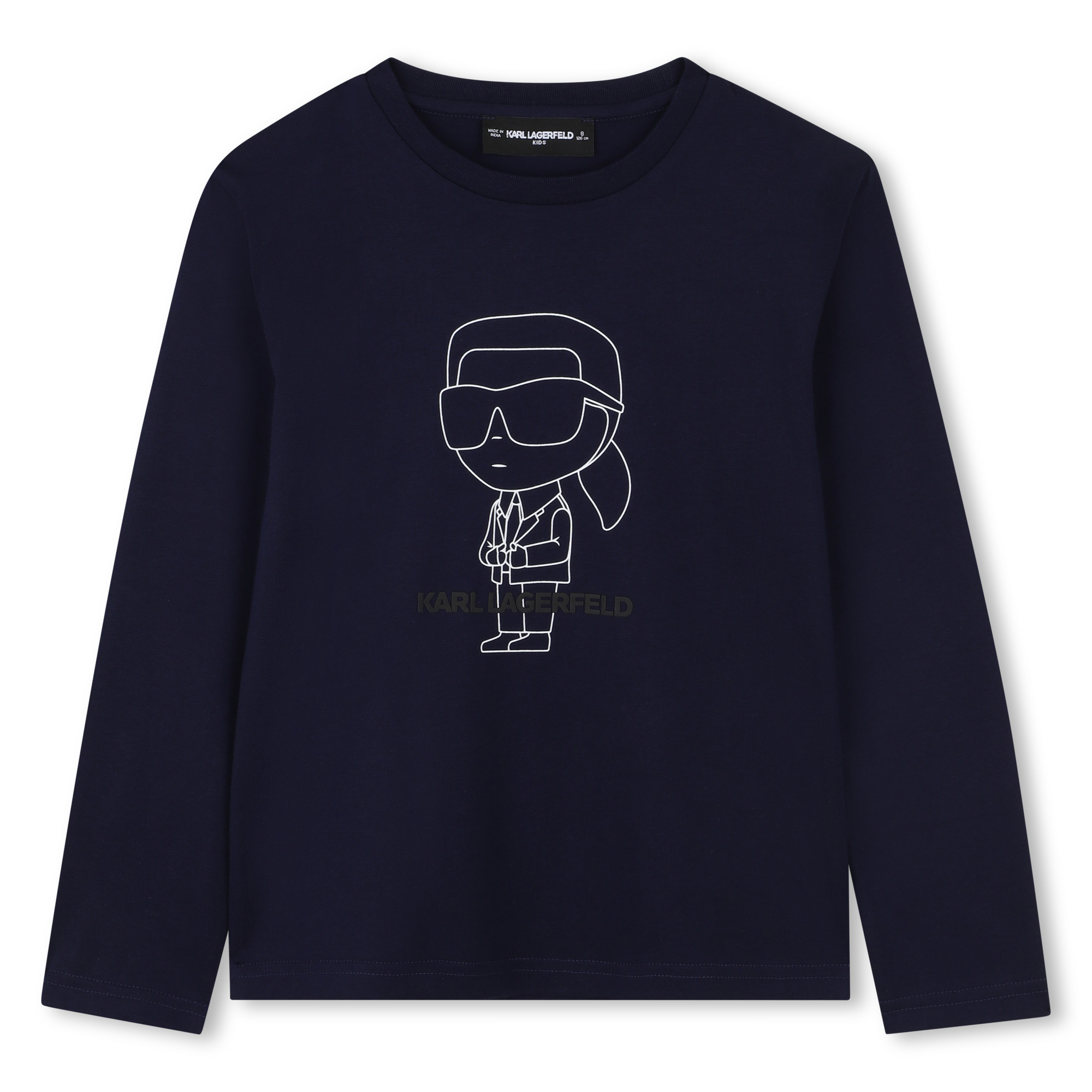Haut (T-shirt) Garçon Karl Lagerfeld Taille 8 Ans - Manches Courtes Blanc - Occasion Très Bon état