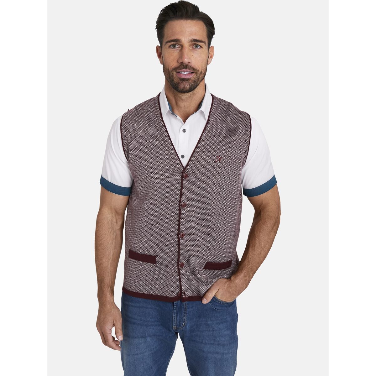 Gilet costume rouge online homme