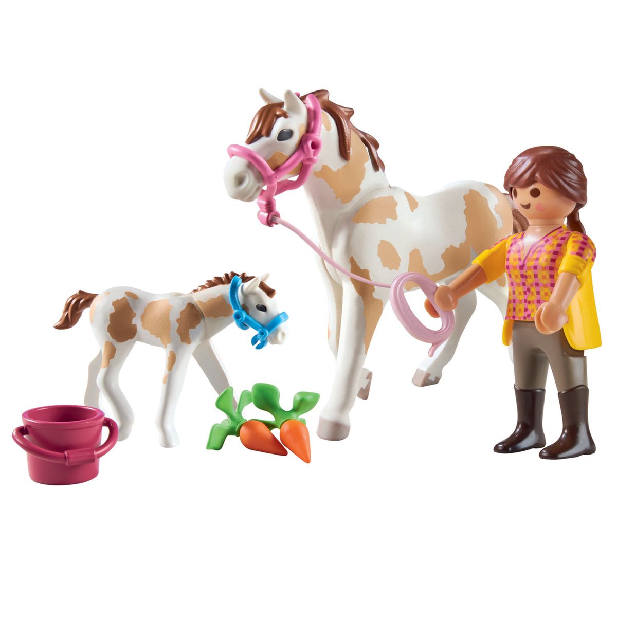 Playmobil 71243 jument et poulain- country - le club d'équitation