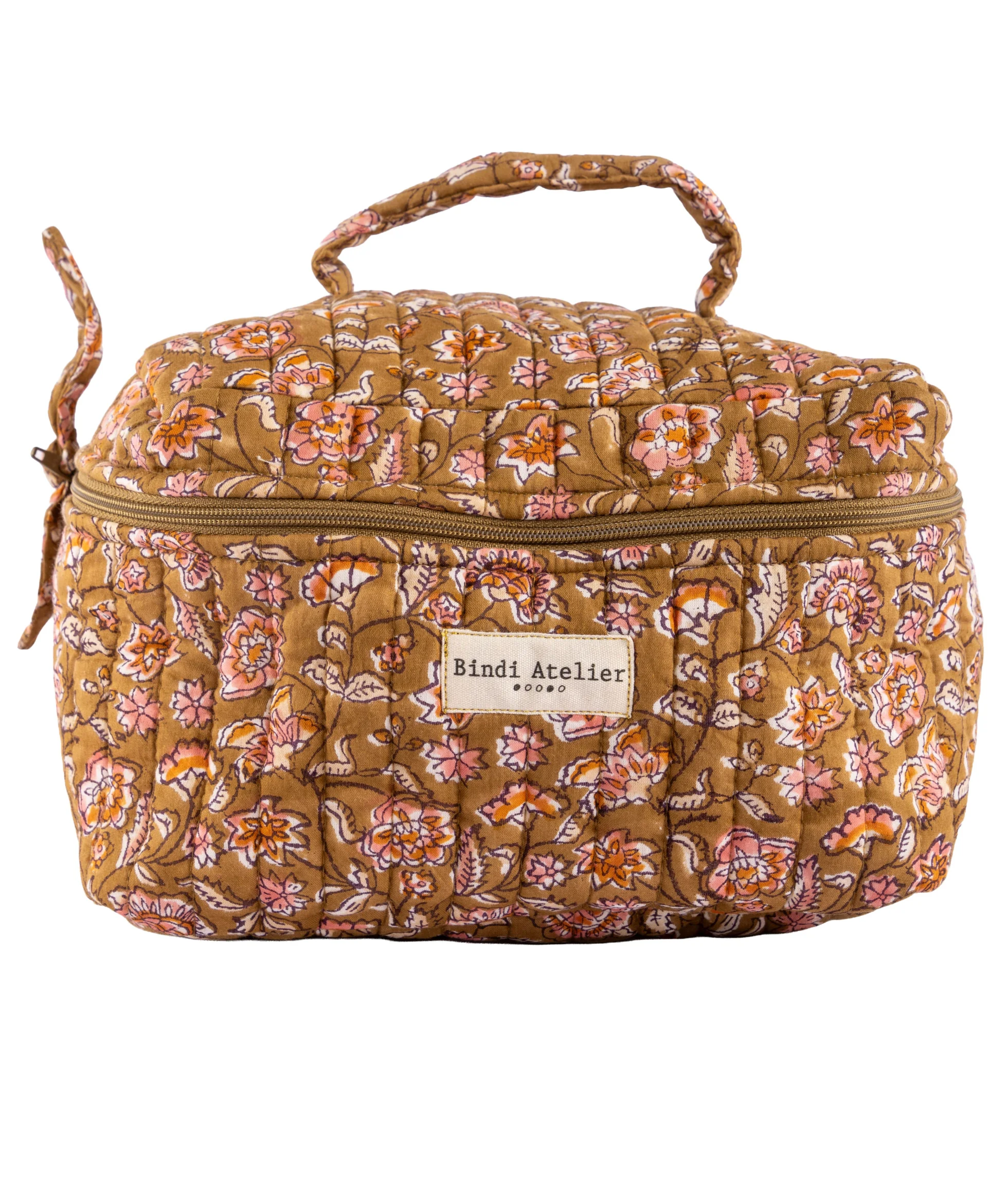 Trousse vanity en coton matelassé Edel, BINDI ATELIER