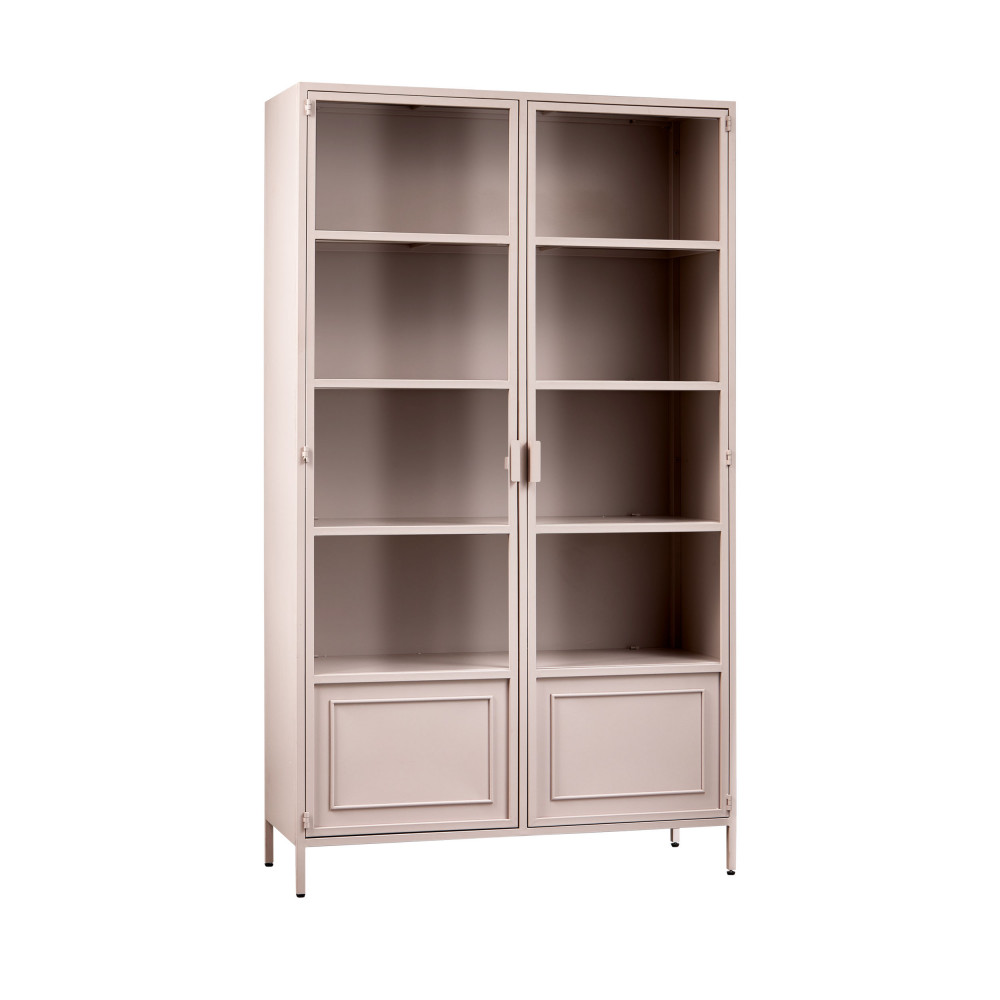 Vaisselier 2 portes en verre et métal H189cm- RONJA, WOOOD