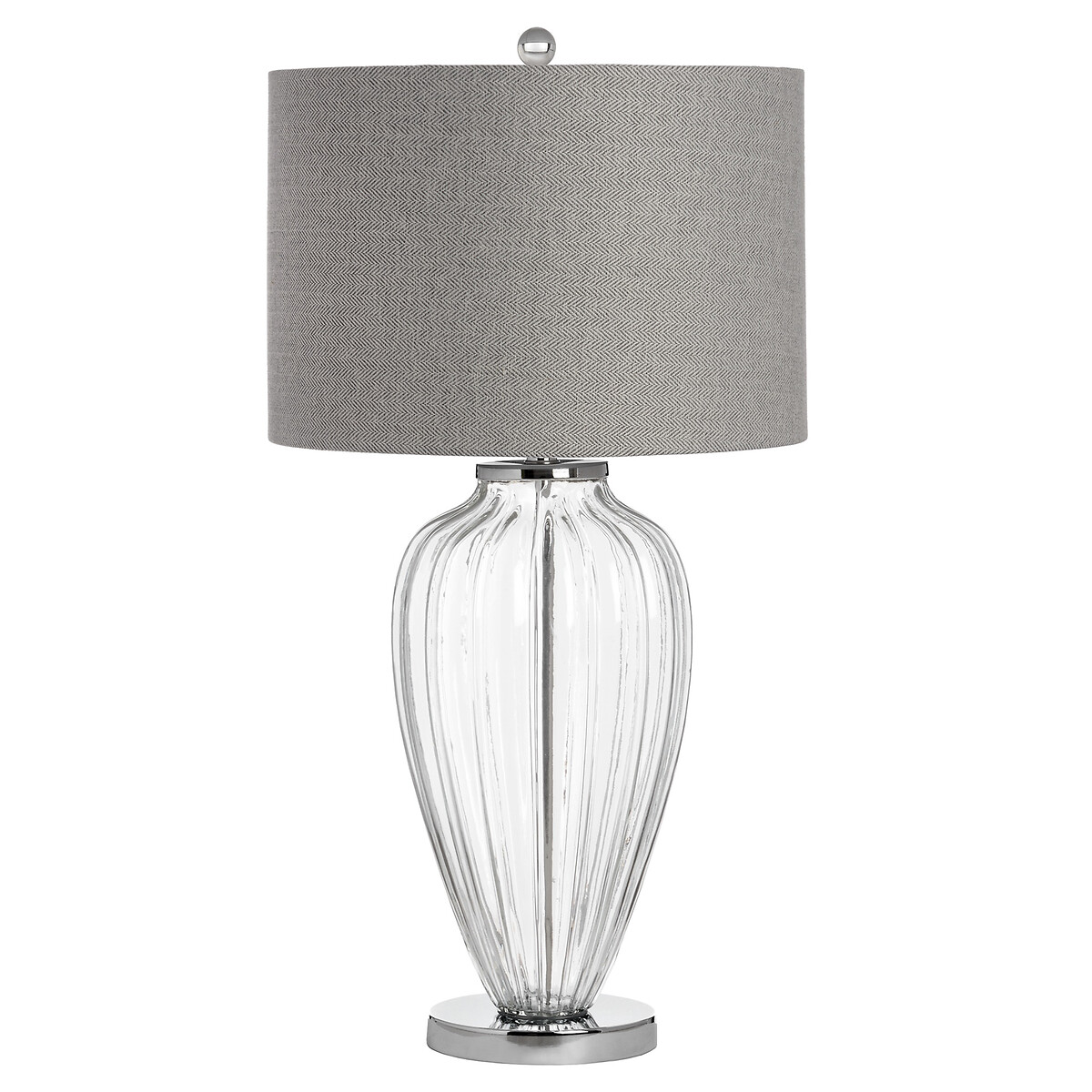 grey glass bedside lamps