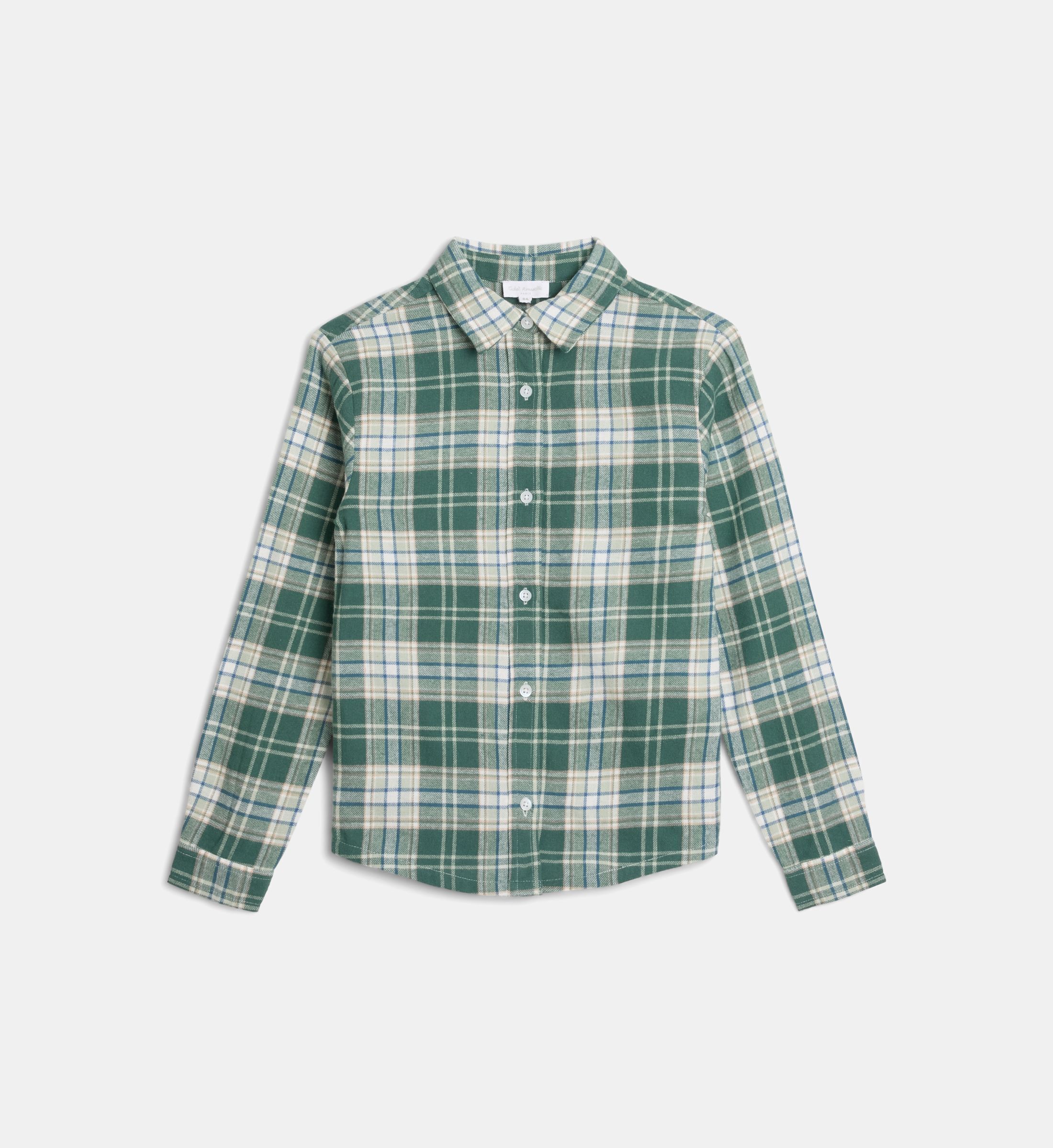 Chemise à carreaux tancouver en flanelle de coton bio, CADET ROUSSELLE