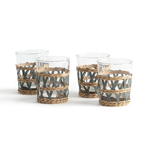 Set van 4 glazen met gevlochten onderkant, Qualimna LA REDOUTE INTERIEURS image