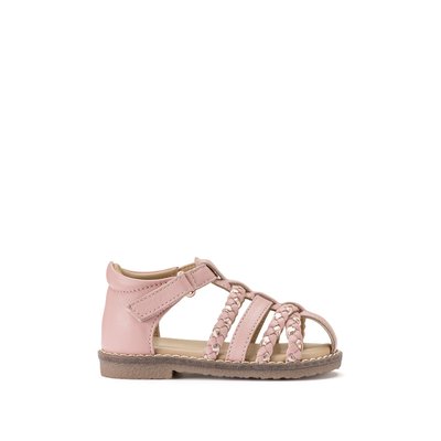 Kids Leather Plaited Sandals with Touch 'n' Close Fastening LA REDOUTE COLLECTIONS