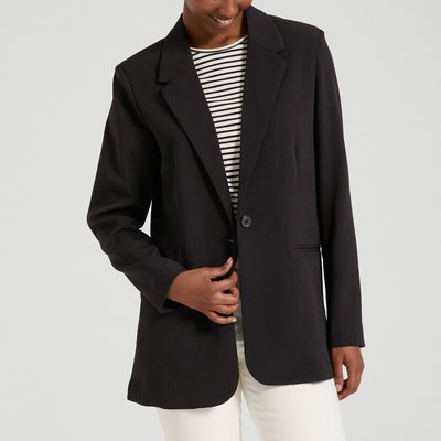 Straight Fit Buttoned Blazer ONLY PETITE