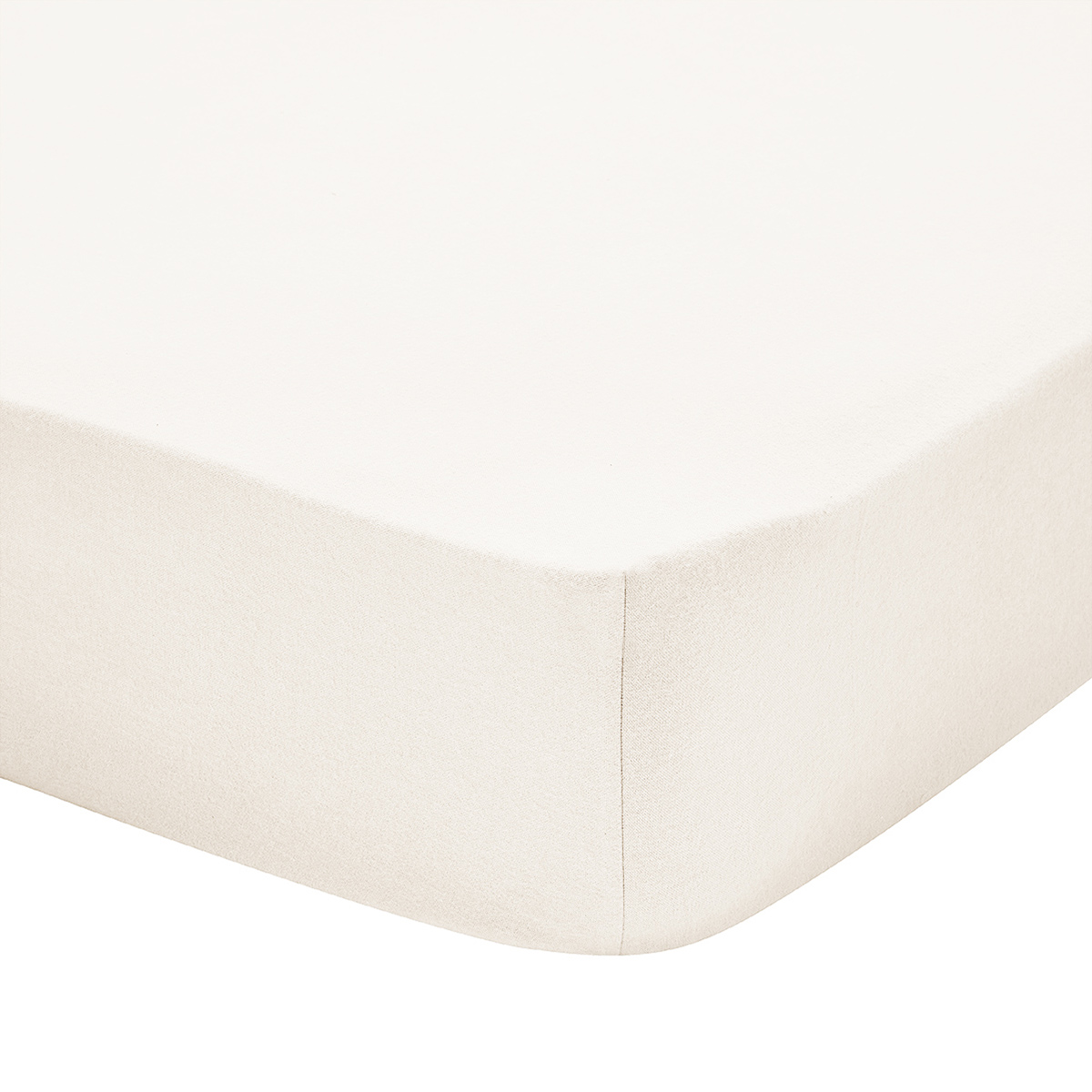 Drap housse uni en flanelle de coton, bonnet de 30cm, FRISSON, ESSIX