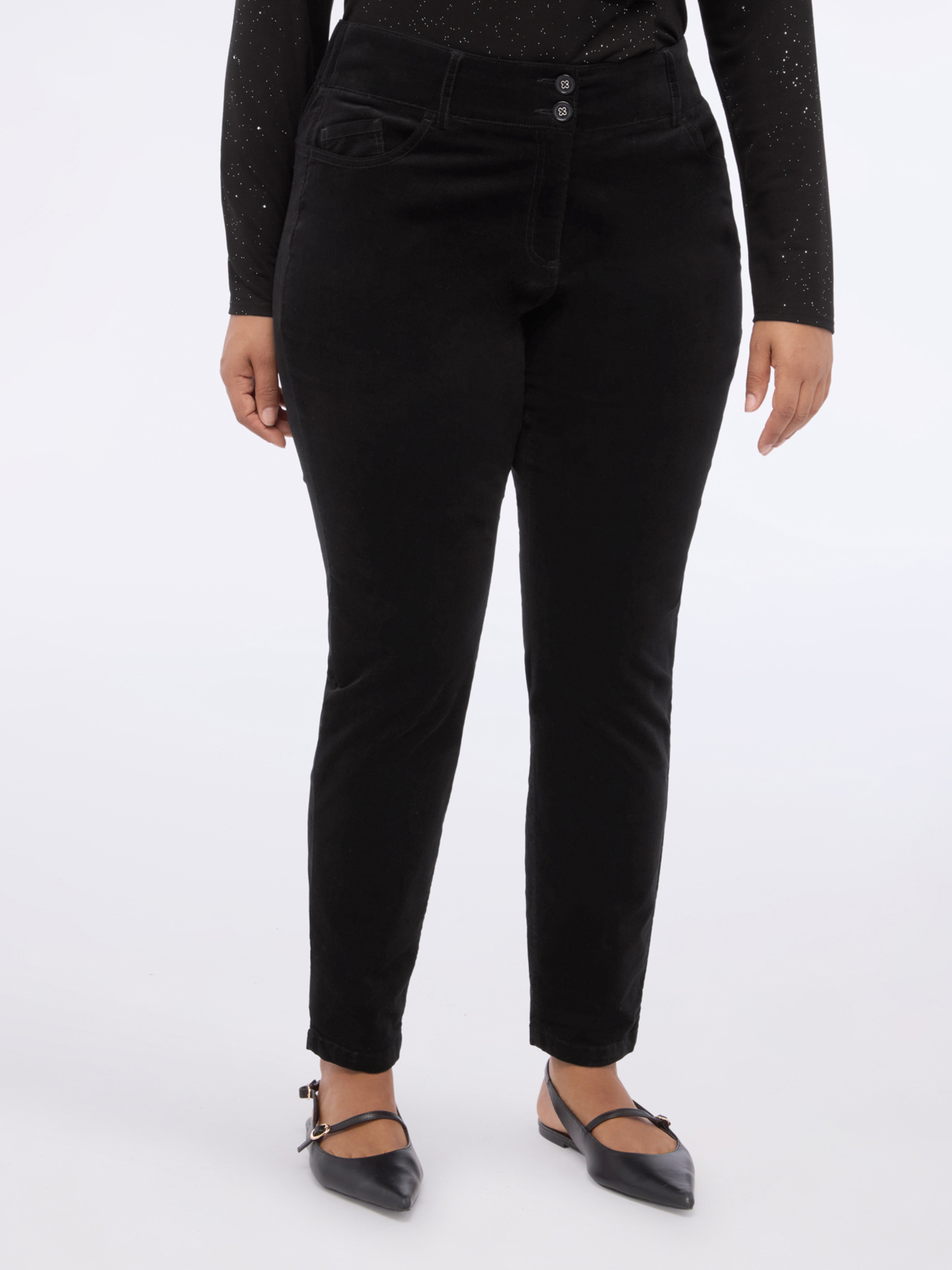 Pantalon skinny en velours, FIORELLA RUBINO