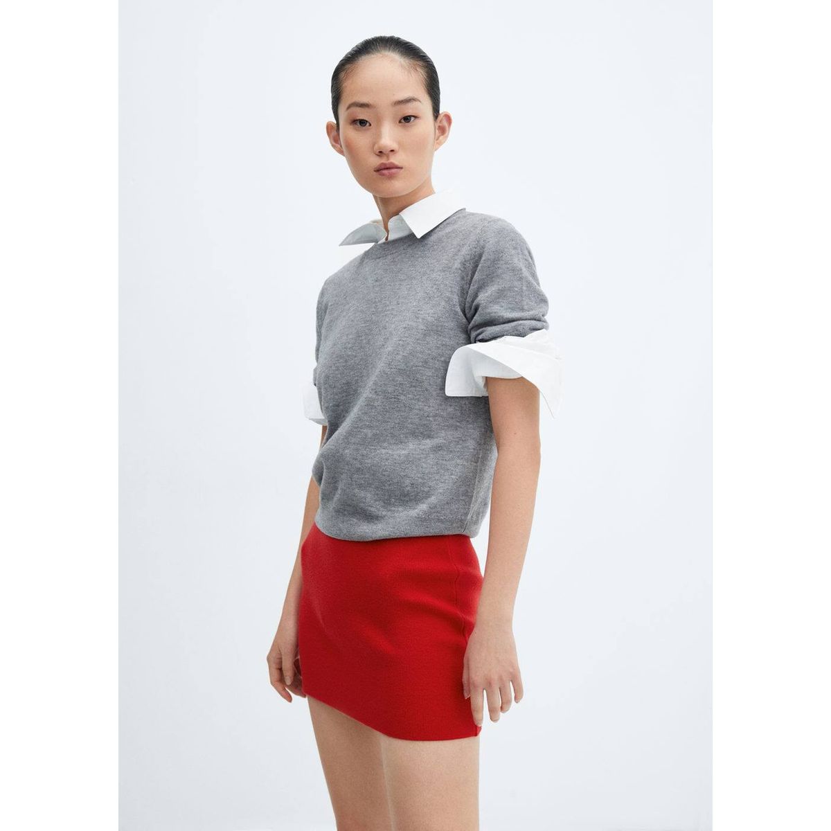 Jupe rouge top mango