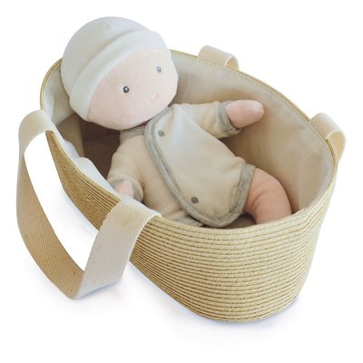 My First Baby Doll with Moses Basket - 28cm JOLIJOU
