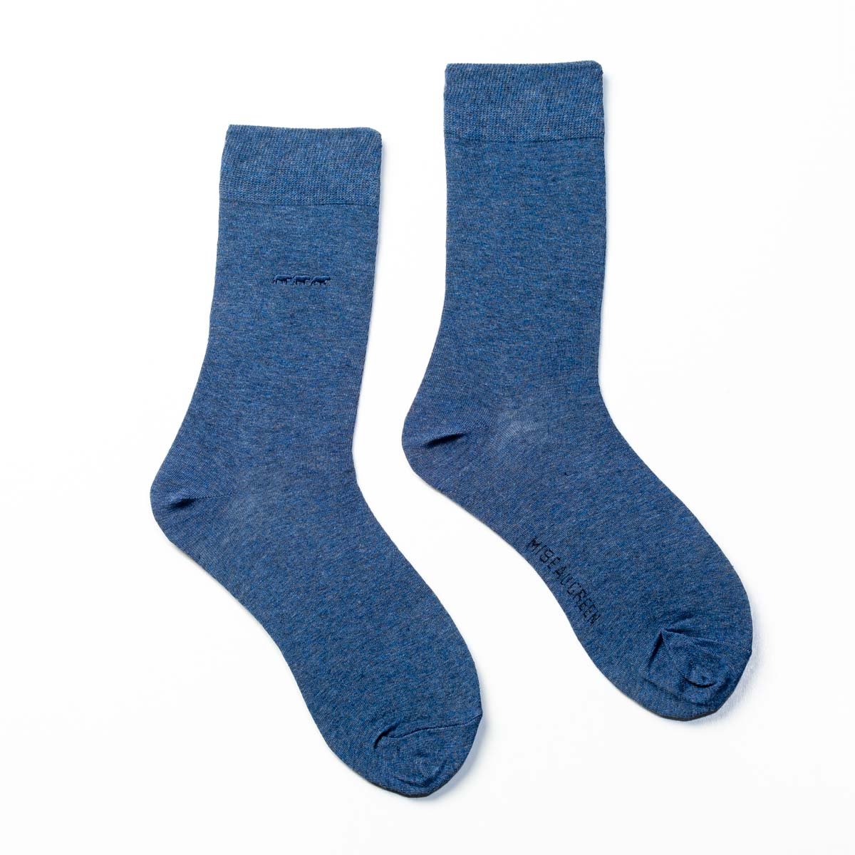 Chaussettes unies broderie 3 vaches, MISE AU GREEN